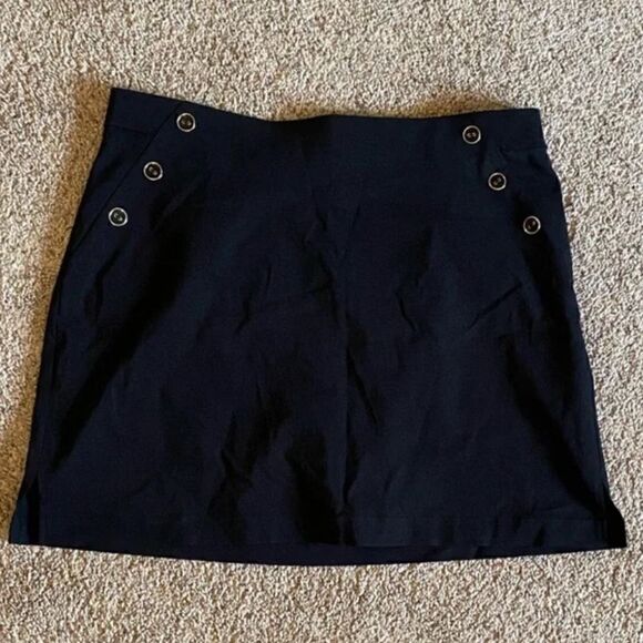 Rafaella Ladies Stretch Skort Skirt Black Size Large‎ - Picture 2 of 9